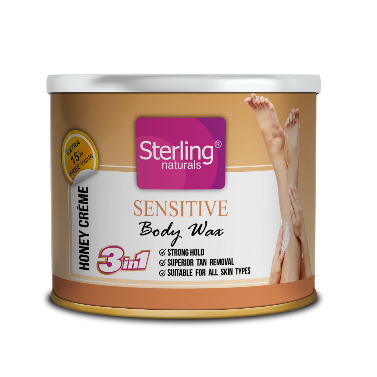 Sensitive Honey Crème D-Tan Wax | For Smooth & Less Painful Hair Removal (230g)