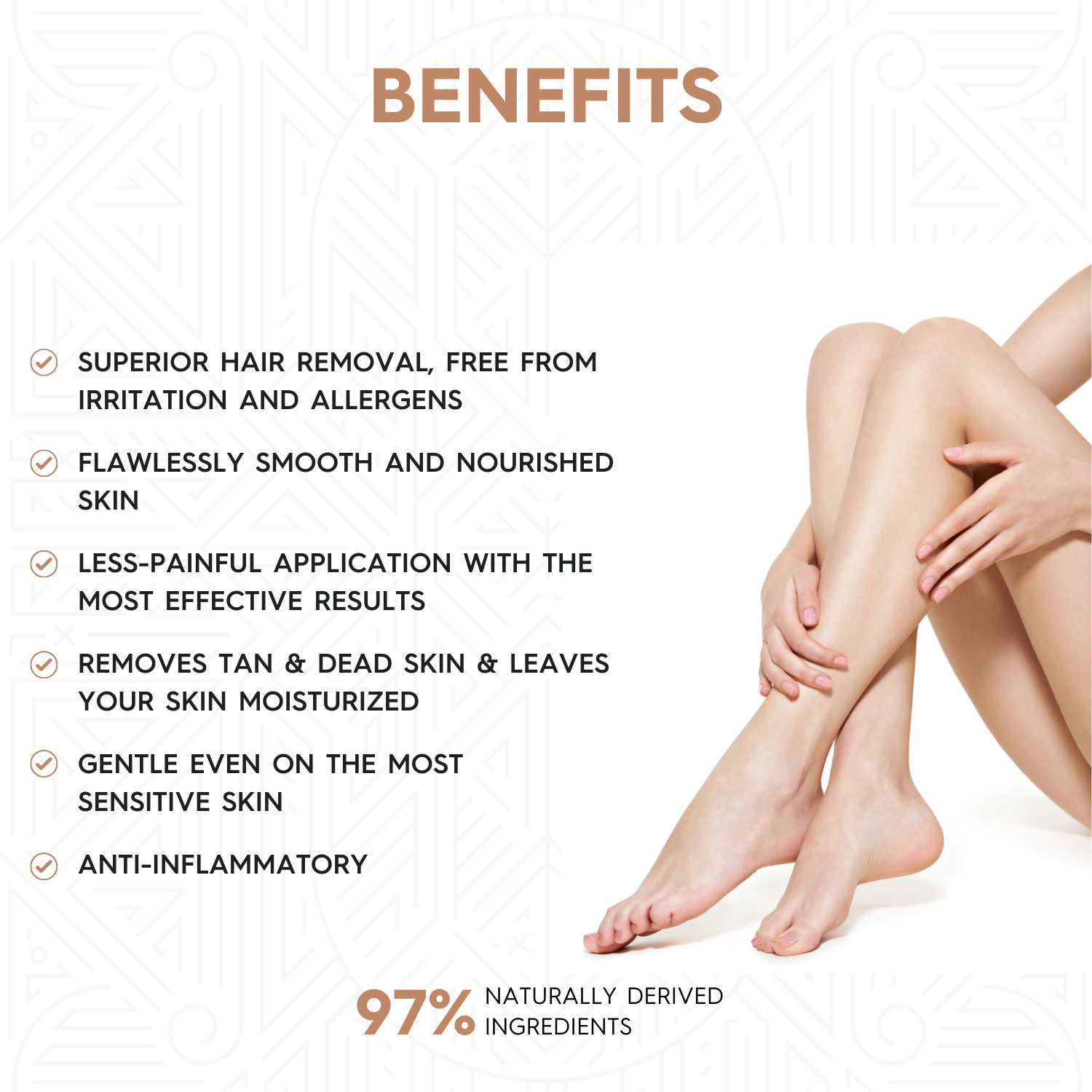 Sensitive Honey Crème D-Tan Wax | For Smooth & Less Painful Hair Removal (230g)