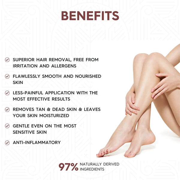 Chocolate Honey Crème D-Tan Wax | For Smooth & Less Painful Hair Removal (230g)