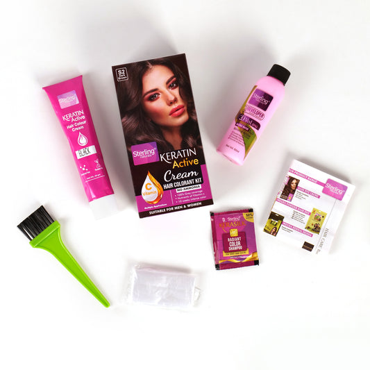 Ammonia-Free Cream Hair Color - Dark Brown | Flawless Salon-like Hair Color At Your Home (60g & 66ml)