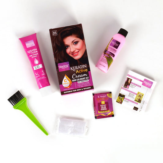 Ammonia-Free Cream Hair Color - Rich Brown | Flawless Salon-like Hair Color At Your Home (60g & 66ml)