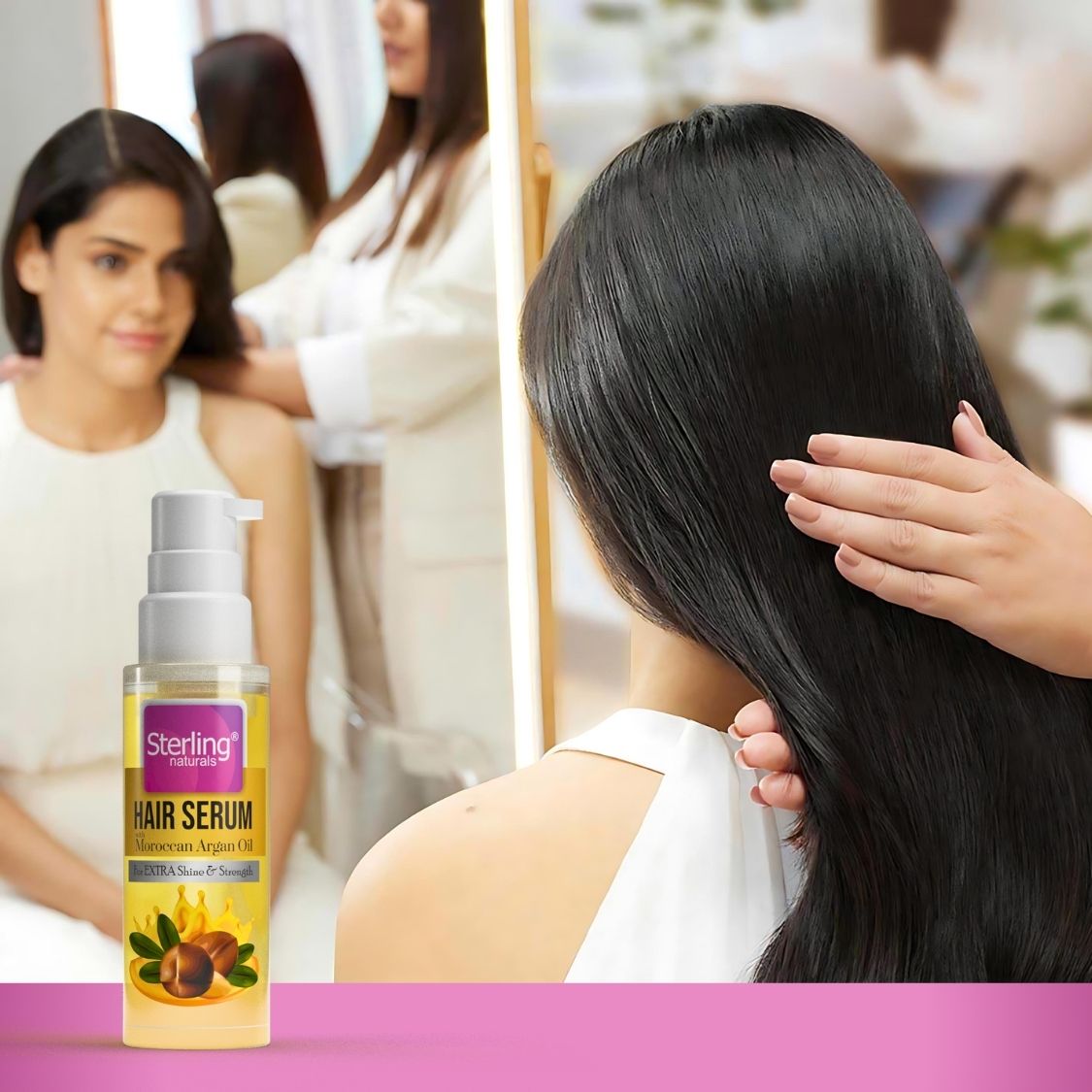 Moroccan Argan Oil Hair Serum | For 10x Frizz Reduction & 24 Hours Shine