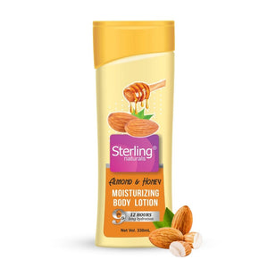 Sterling Naturals Almond Honey Moisturizing Body Lotion | Superlight & Non-Sticky Body Lotion for Hydration Boost (100ml)