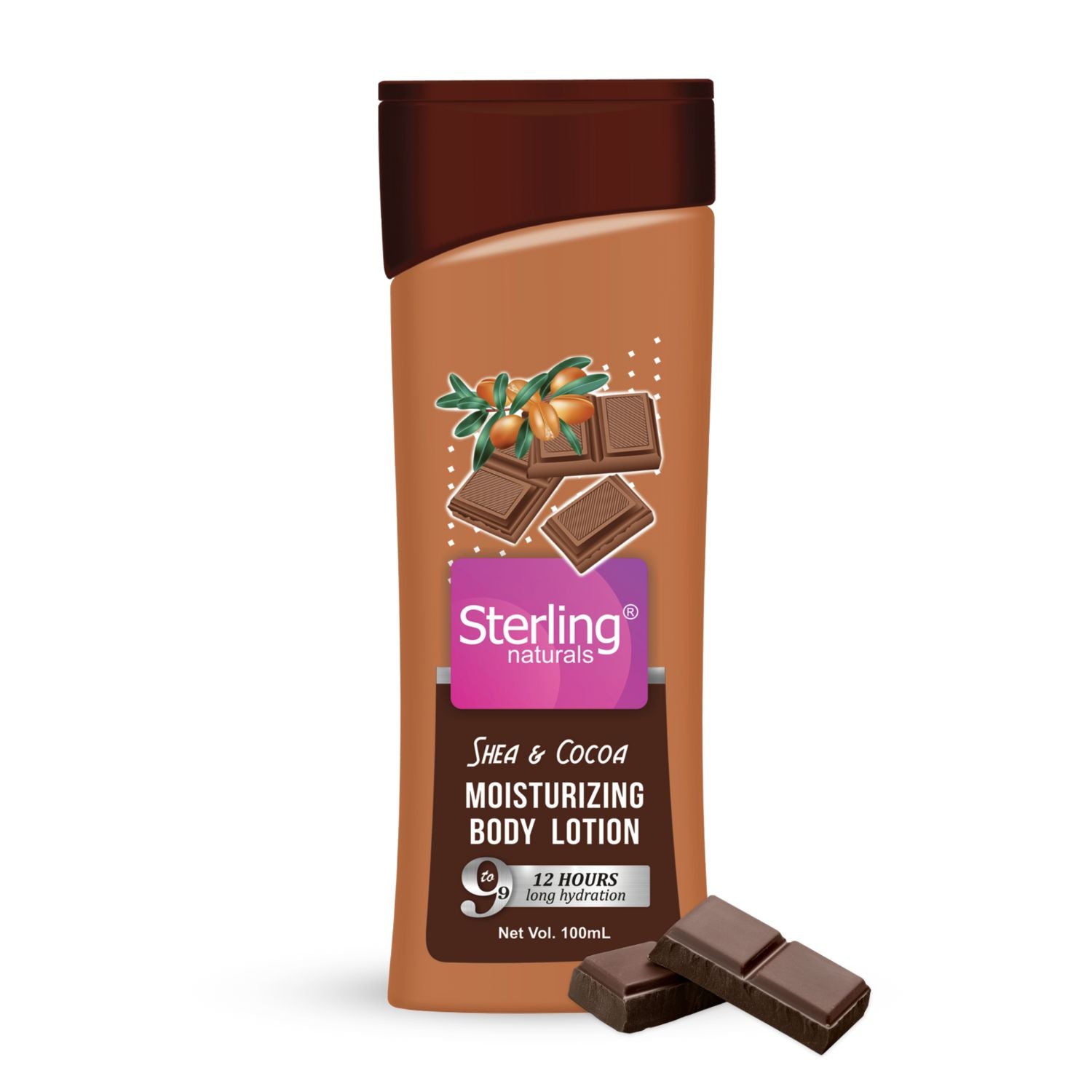 Sterling Naturals Shea Cocoa Moisturizing Body Lotion | Superlight & Non-Sticky Body Lotion for Hydration Boost (100ml)