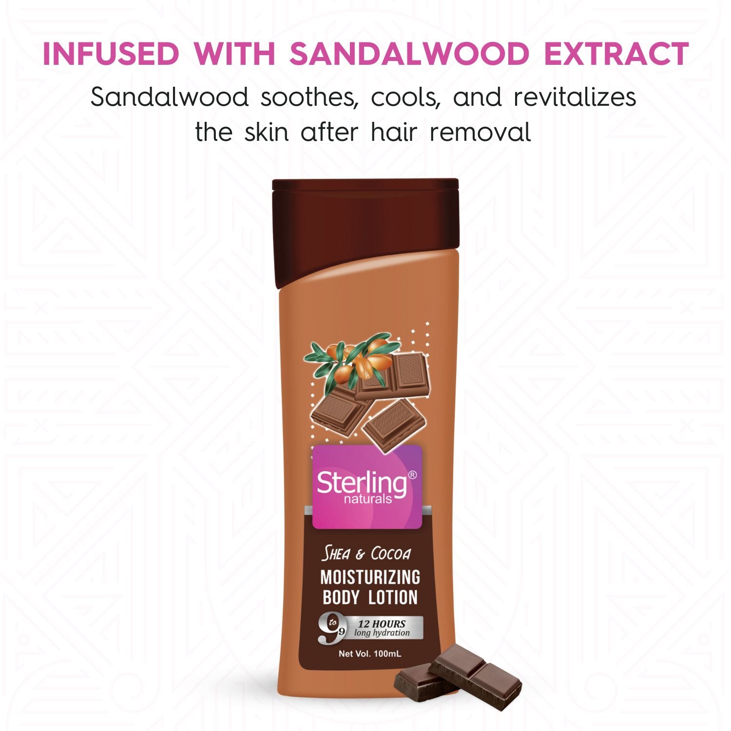 Sterling Naturals Shea Cocoa Moisturizing Body Lotion | Superlight & Non-Sticky Body Lotion for Hydration Boost (100ml)