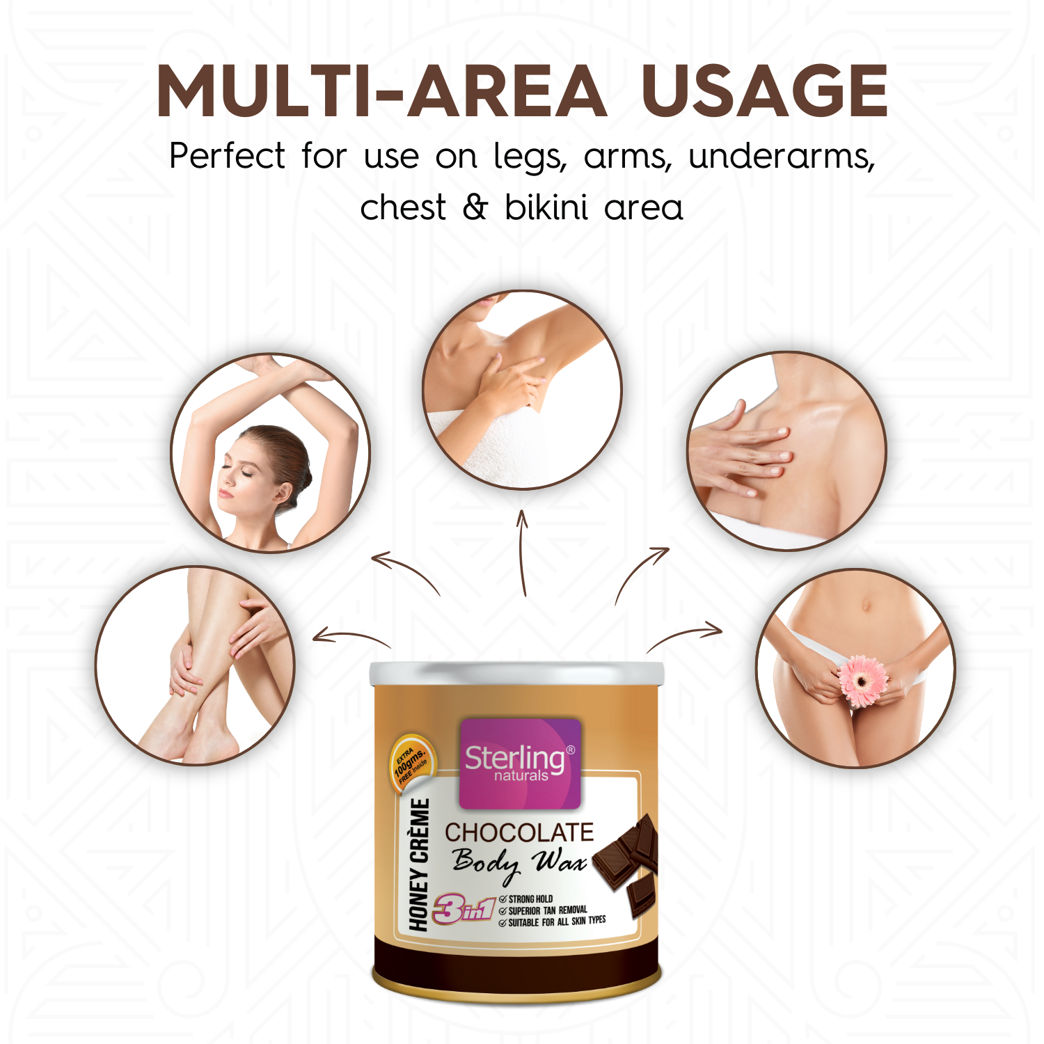 Chocolate Honey Crème D-Tan Wax | For Smooth & Less Painful Hair Removal (700g)