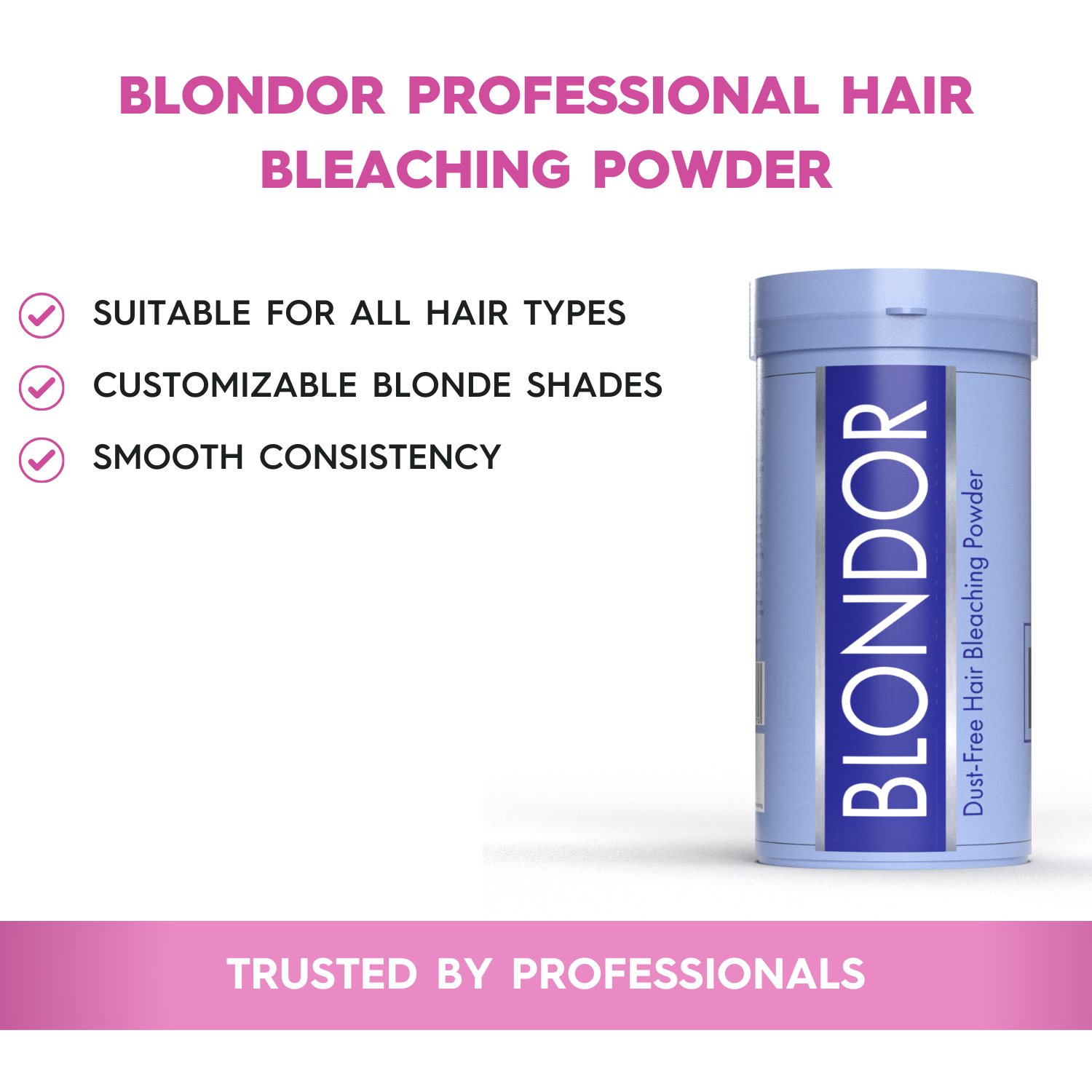 Blondor Professional Hair Bleaching Powder | Dust Free Hair Lightening Powder for All Hair Types (400g)