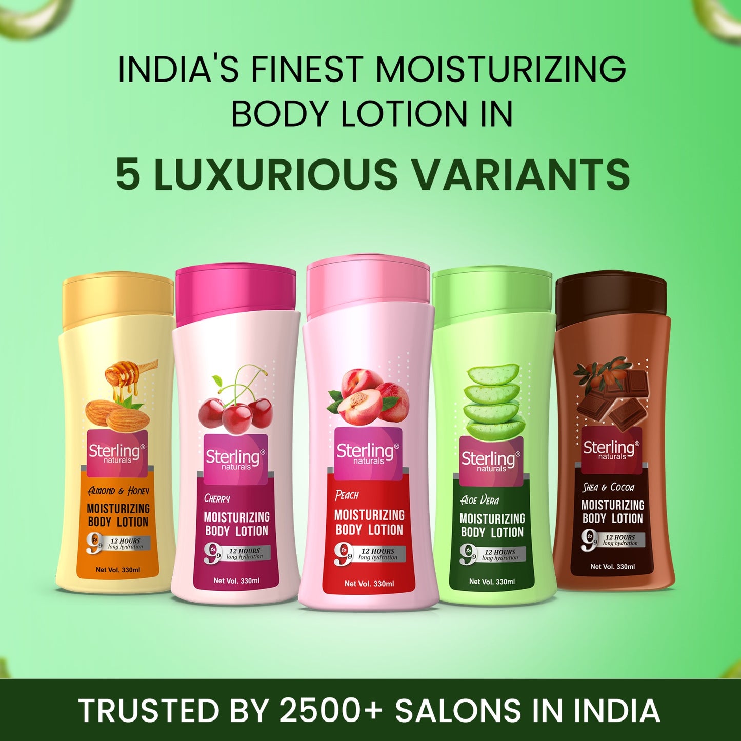 Aloe Vera Moisturizing Body Lotion | Superlight & Non-Sticky Moisturizer for Hydration Boost (330ml)