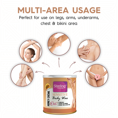 Sensitive Honey Crème D-Tan Wax | For Smooth & Less Painful Hair Removal (700g)