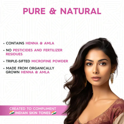 Megha Henna Based Hair Color (Pack of 5) -Dark Brown | With Organically Grown Henna & Amla (45g) each