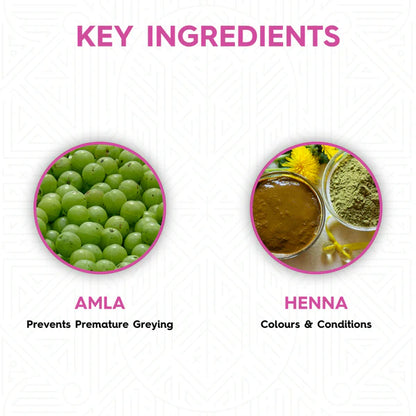 Megha Henna Based Hair Color (Pack of 5) -Dark Brown | With Organically Grown Henna & Amla (45g) each