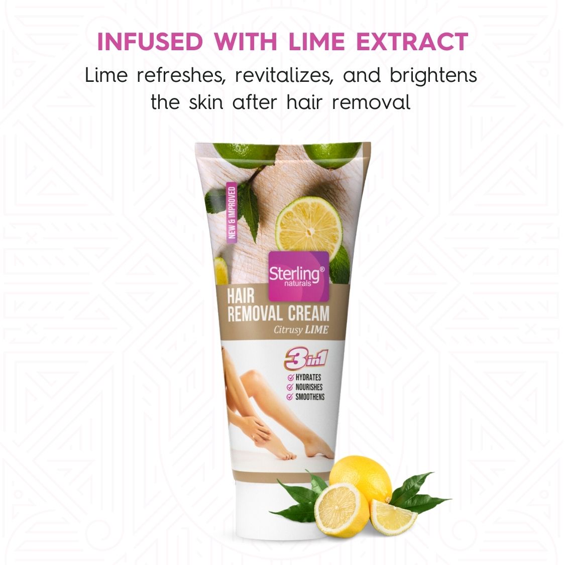 Hair Removal Cream - Citrusy Lime | For Bikini Line & Underarms | No Foul Smell, No Skin Darkening & No Rashes (60g)