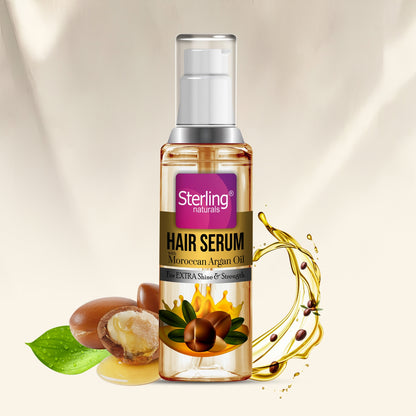 Moroccan Argan Oil Hair Serum | For 10x Frizz Reduction & 24 Hours Shine