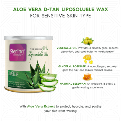Aloe Vera D-Tan Liposoluble Wax | Painless Hair Removal (700g)