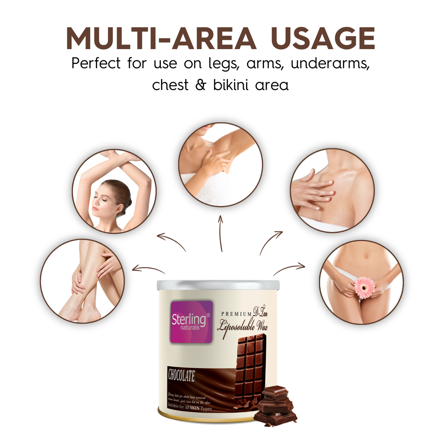 Chocolate D-Tan Liposoluble Wax | Painless Hair Removal (700g)