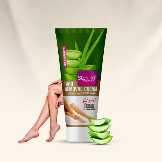 Hair Removal Cream - Calming Aloe Vera | For Bikini Line & Underarms | No Foul Smell, No Skin Darkening & No Rashes (60g)