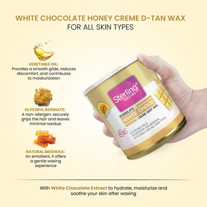 White Chocolate Honey Crème D-Tan Wax | For Smooth & Less Painful Hair Removal (700g)