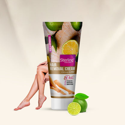 Hair Removal Cream - Citrusy Lime | For Bikini Line & Underarms | No Foul Smell, No Skin Darkening & No Rashes (60g)