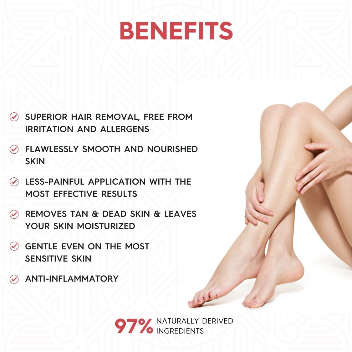 Strawberry Honey Crème D-Tan Wax | For Smooth & Less Painful Hair Removal (230g)