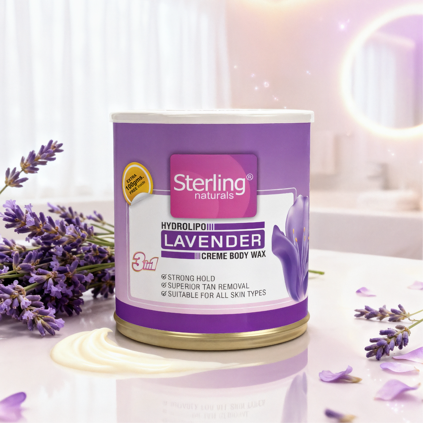 Lavender Honey Crème D-Tan Wax | For Smooth & Less Painful Hair Removal (700g)