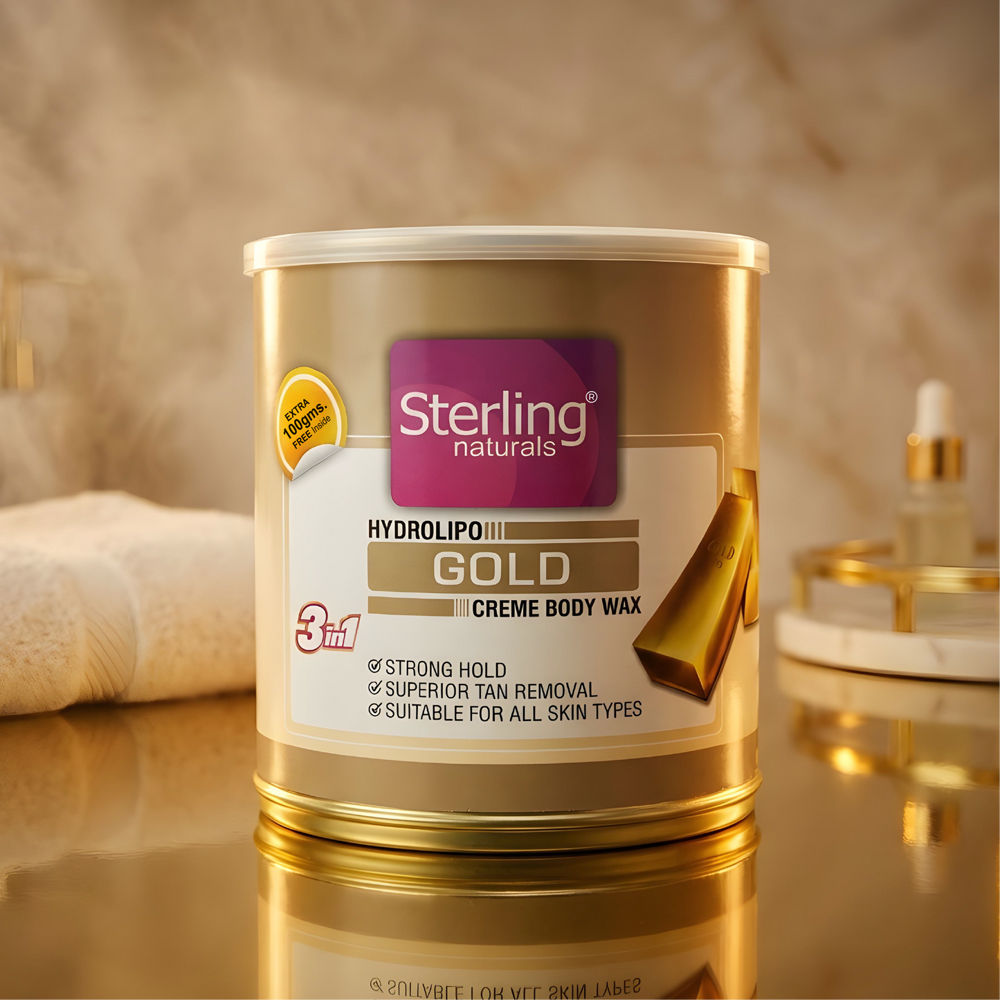 Gold Honey Crème D-Tan Wax | For Smooth & Less Painful Hair Removal (700g)