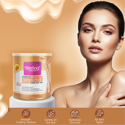 Sensitive Honey Crème D-Tan Wax | For Smooth & Less Painful Hair Removal (700g)