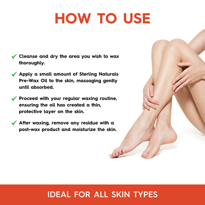 Sterling Naturals Pre-Wax Oil | For Smooth & Painless Waxing (100ml)