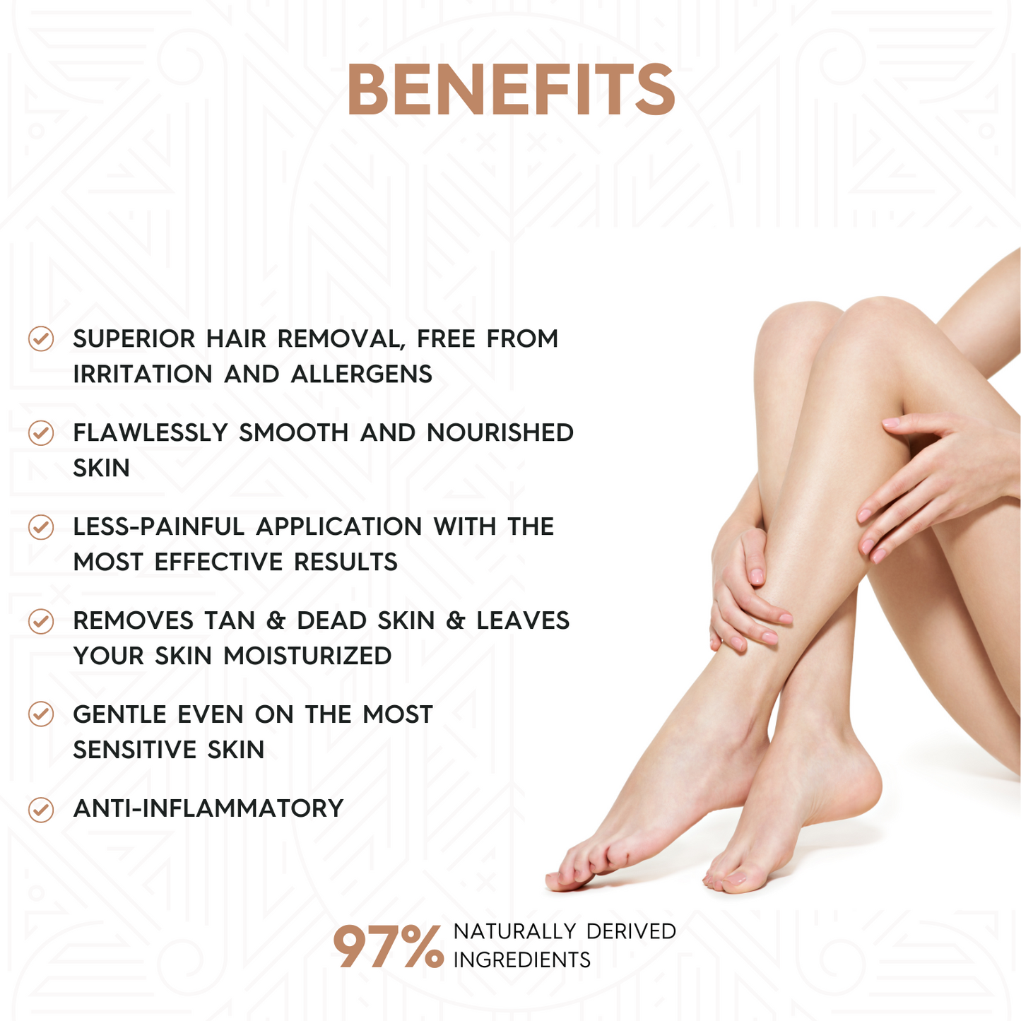 Sensitive Honey Crème D-Tan Wax | For Smooth & Less Painful Hair Removal (700g)