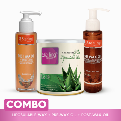 Complete D-Tan Waxing Care Kit –  Liposoluble Wax (700g Each) + Post-Wax Calming Oil with Natural Extracts (100ml) for Smooth, Radiant Skin