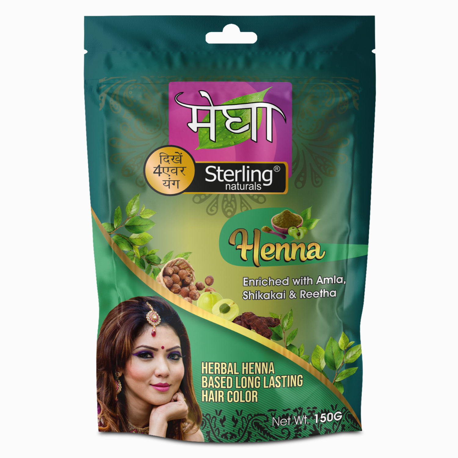 Megha Henna Hair Care Duo – Natural Black Color + Herbal Henna Powder for Deep Nourishment