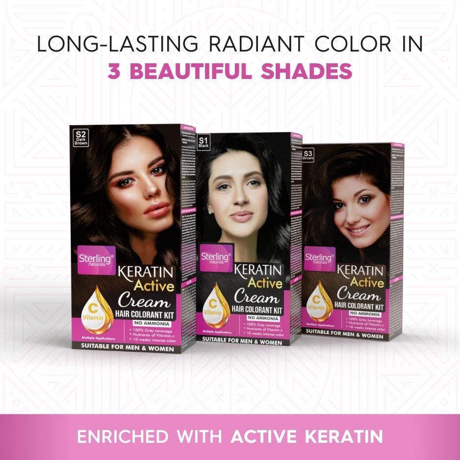 Sterling Naturals Premium Hair Colour Cream in Black Colour