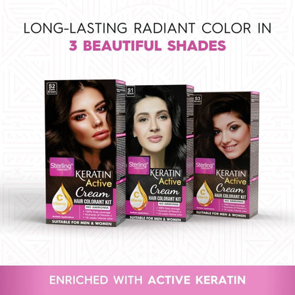 Sterling Naturals Premium Hair Colour Cream in Black Colour