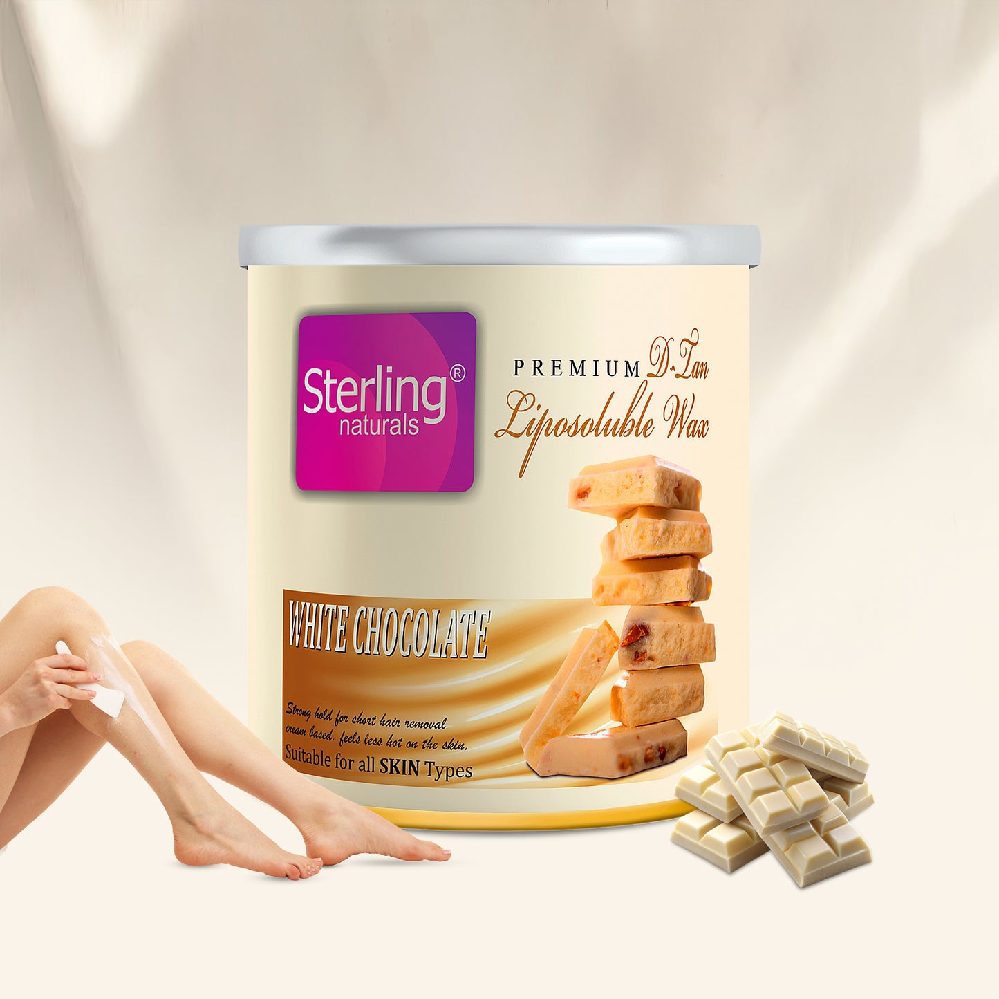 White Chocolate D-Tan Liposoluble Wax | Painless Hair Removal (700g)