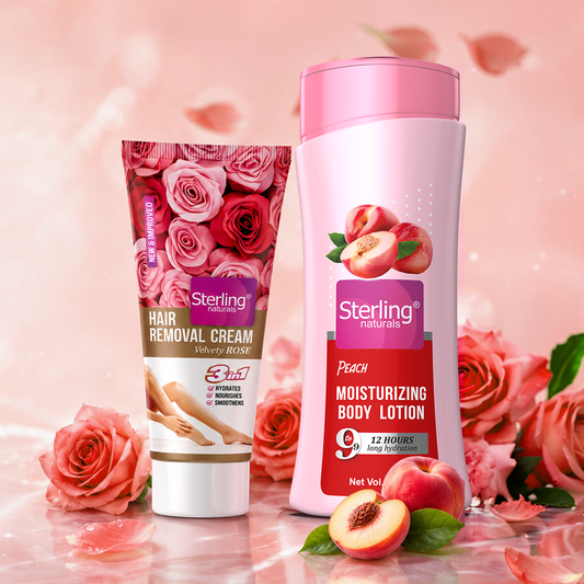 Sterling Naturals Hair Removal Cream + Body Lotion Combo