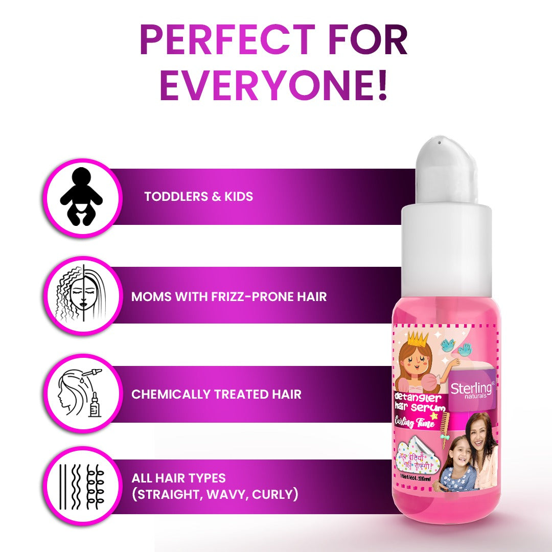 Sterling Naturals Detangler Hair Serum - Lightweight, Tear-Free, No More Tangles (50ml)