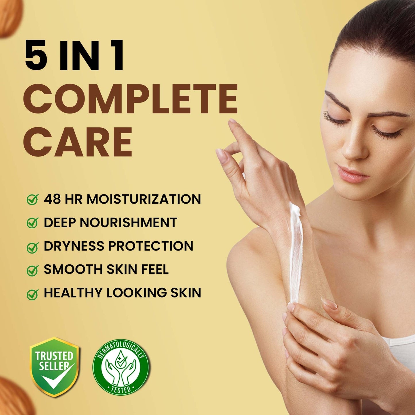 Almond & Honey Moisturizing Body Lotion | Superlight & Non-Sticky Moisturizer for Hydration Boost (330ml)