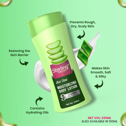 Aloe Vera Moisturizing Body Lotion | Superlight & Non-Sticky Moisturizer for Hydration Boost (330ml)