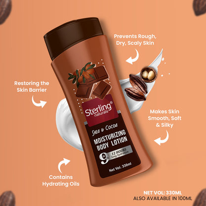 Shea Cocoa Moisturizing Body Lotion | Superlight & Non-Sticky Moisturizer for Hydration Boost (330ml)