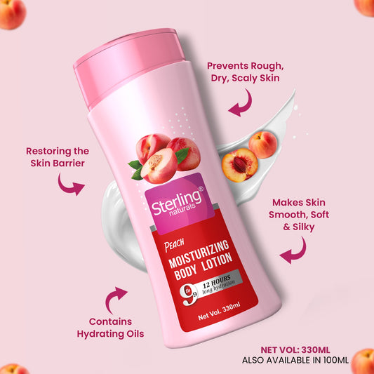 Peach Moisturizing Body Lotion | Superlight & Non-Sticky Moisturizer for Hydration Boost (330ml)