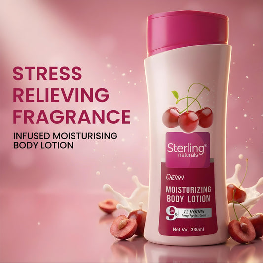 Cherry Moisturizing Body Lotion | Superlight & Non-Sticky Moisturizer for Hydration Boost (330ml)