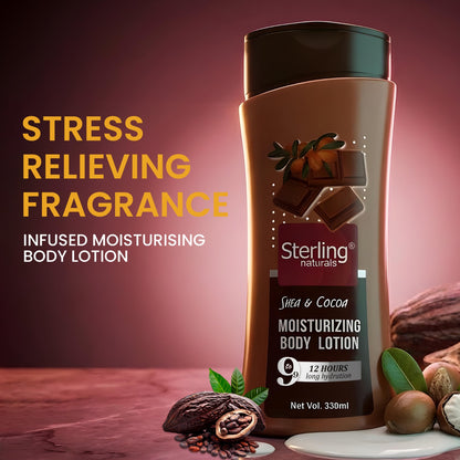 Shea Cocoa Moisturizing Body Lotion | Superlight & Non-Sticky Moisturizer for Hydration Boost (330ml)
