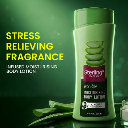 Aloe Vera Moisturizing Body Lotion | Superlight & Non-Sticky Moisturizer for Hydration Boost (330ml)