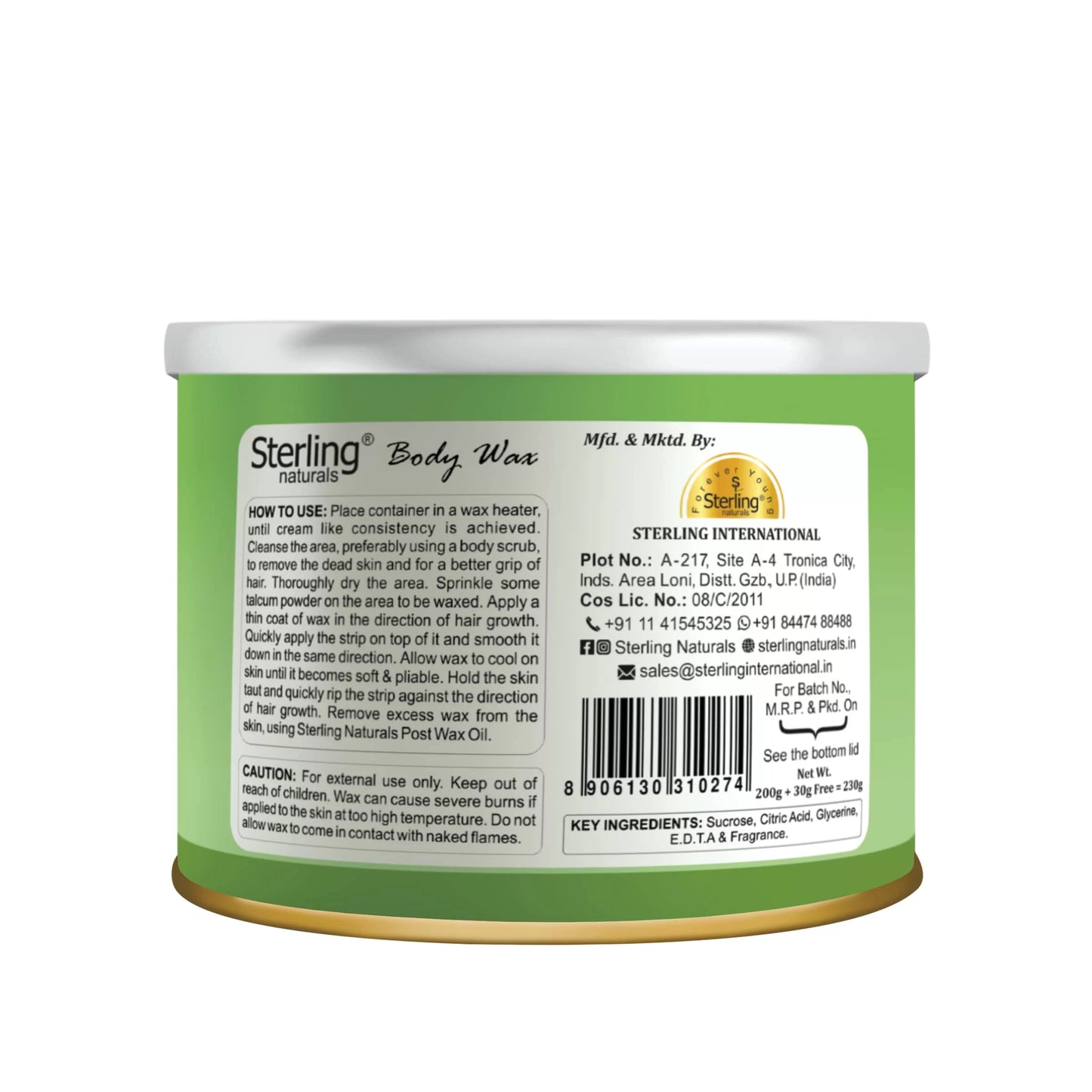 Honey Crème Body Wax (230g) – Aloe Vera