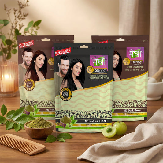 Assorted Henna Hair Color Box (3 Shades × 45g)