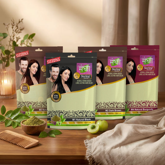 Assorted Henna Hair Color Box (4 Shades × 45g)