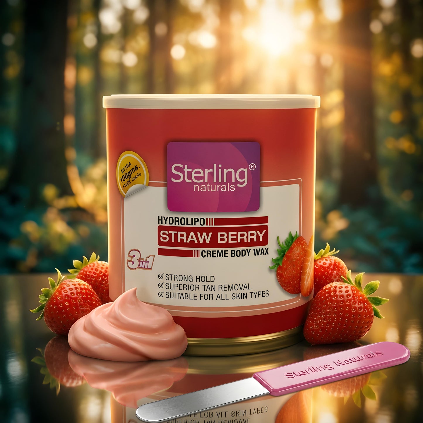 Strawberry Honey Crème D-Tan Wax | For Smooth & Less Painful Hair Removal (700g)
