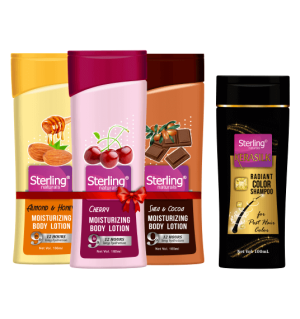 Combo (Pack of 3) - Almond+Cherry+Shea & Cocoa - 100ml Body Lotion + 100ml Shampoo Free