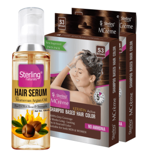 HAIR COMBO SERUM + SHAMPOO BASED HAIR COLOR (PACK OF 2) – SHADE S3 (BROWN)