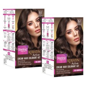 Hair Care Combo – Serum+Keratin Hair Dye Color (30g) – S2 (Dark Brown)